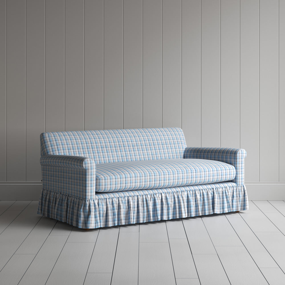 Curtain Call 2 Seater Sofa in Square Deal Cotton, Blue Brown