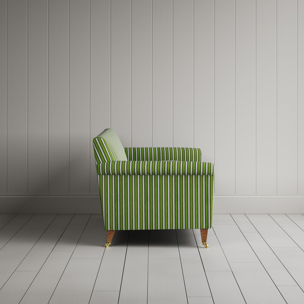 Idler 2 Seater Sofa in Colonnade Cotton, Green and Wine