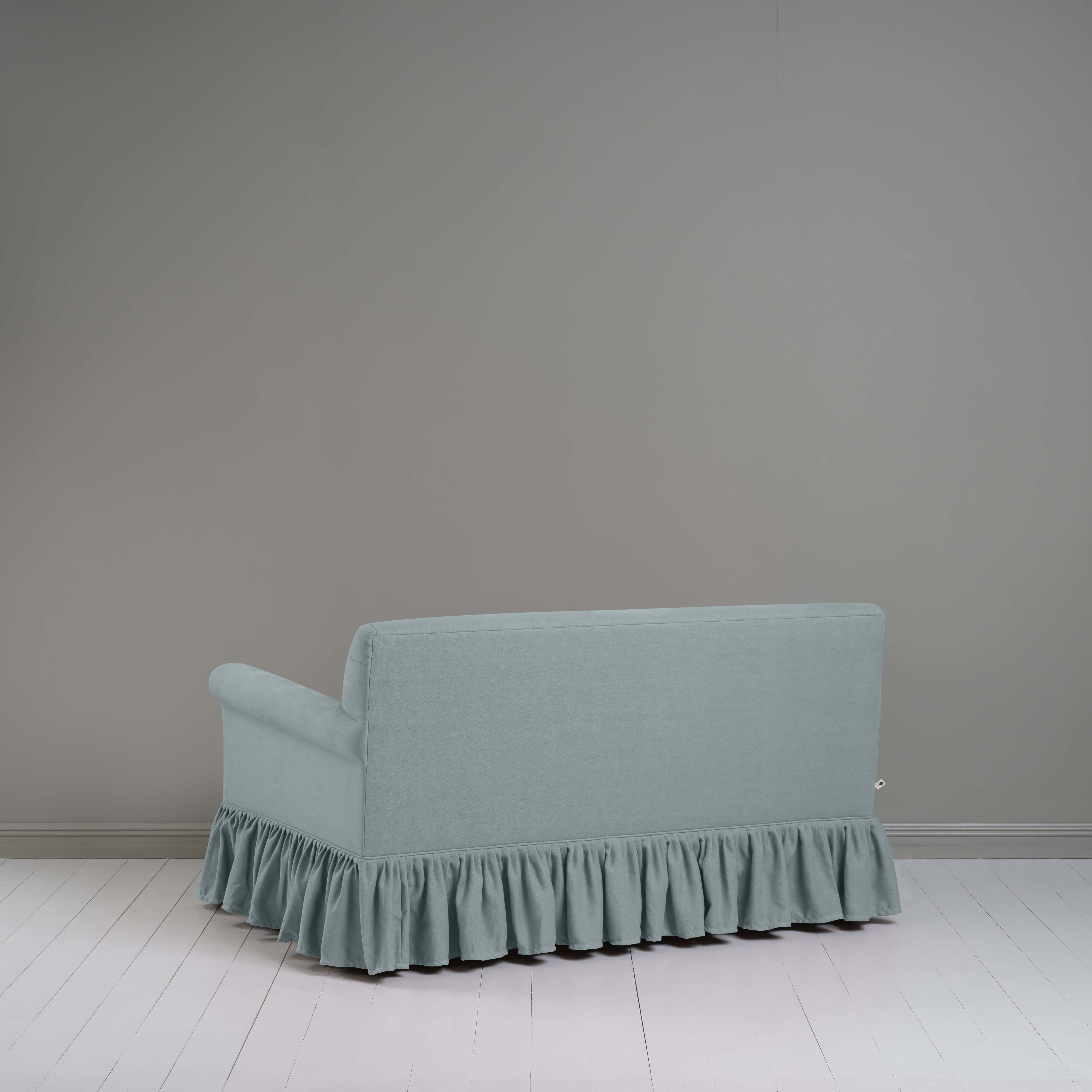 Curtain Call 2 Seater Sofa in Laidback Linen Cerulean Back-view - NiX
