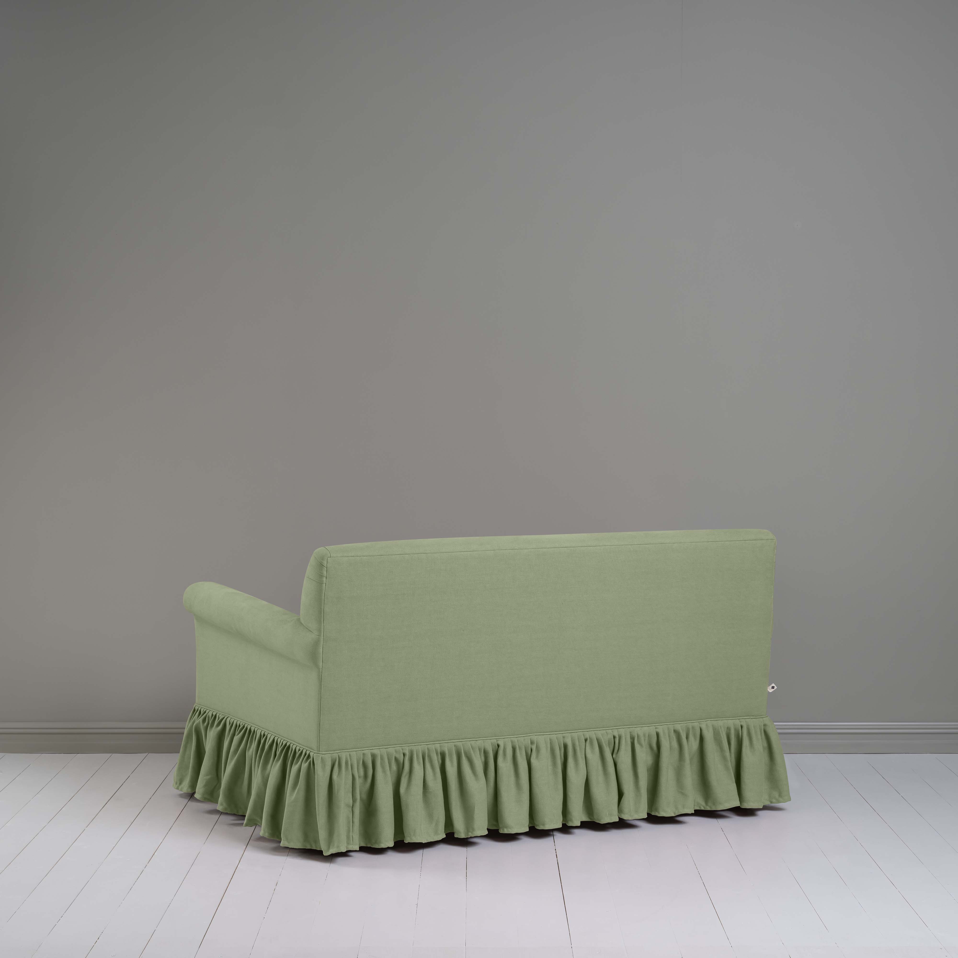 Curtain Call 2 Seater Sofa in Laidback Linen Moss, Back View - Nicola Harding