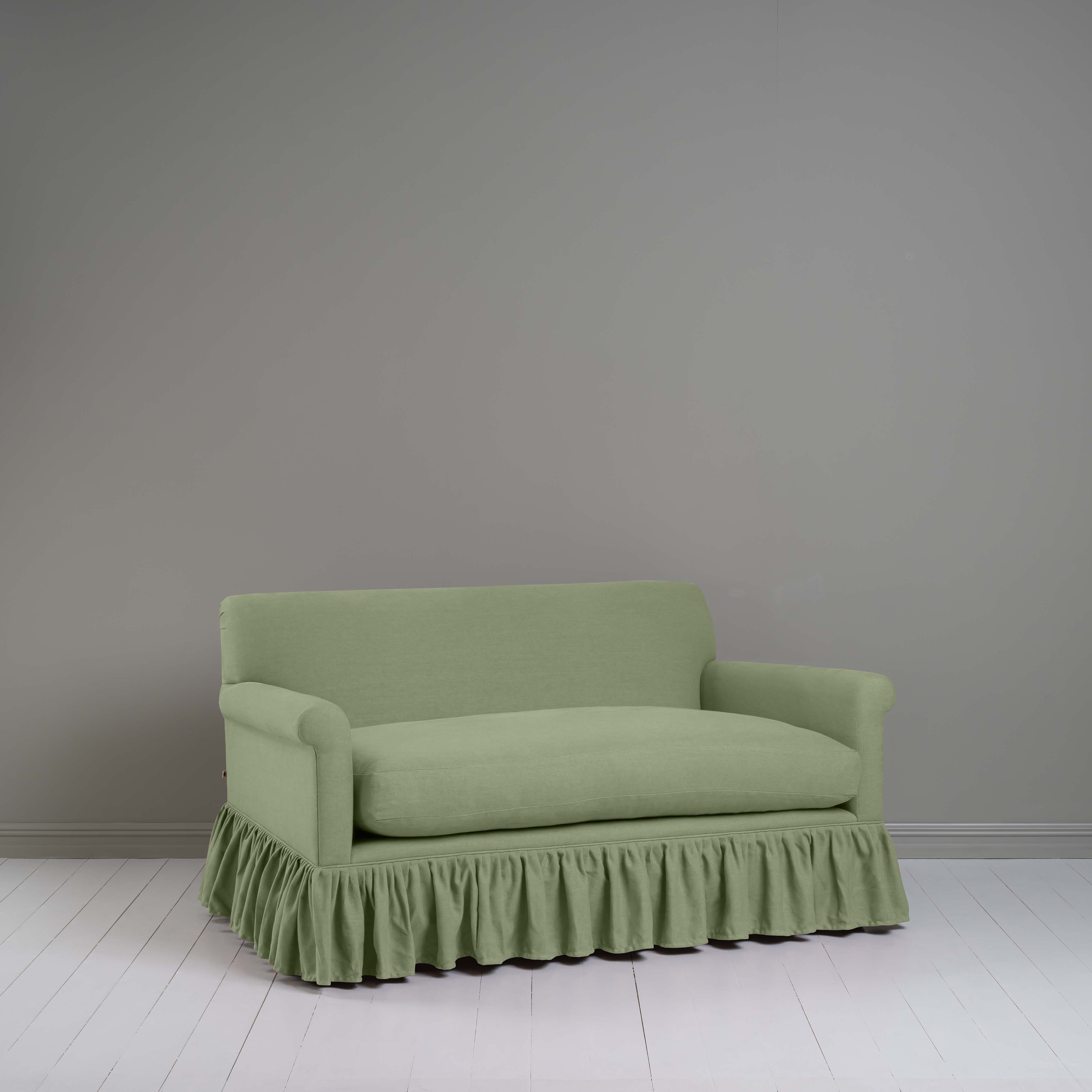 Curtain Call 2 Seater Sofa in Laidback Linen Moss - Nicola Harding
