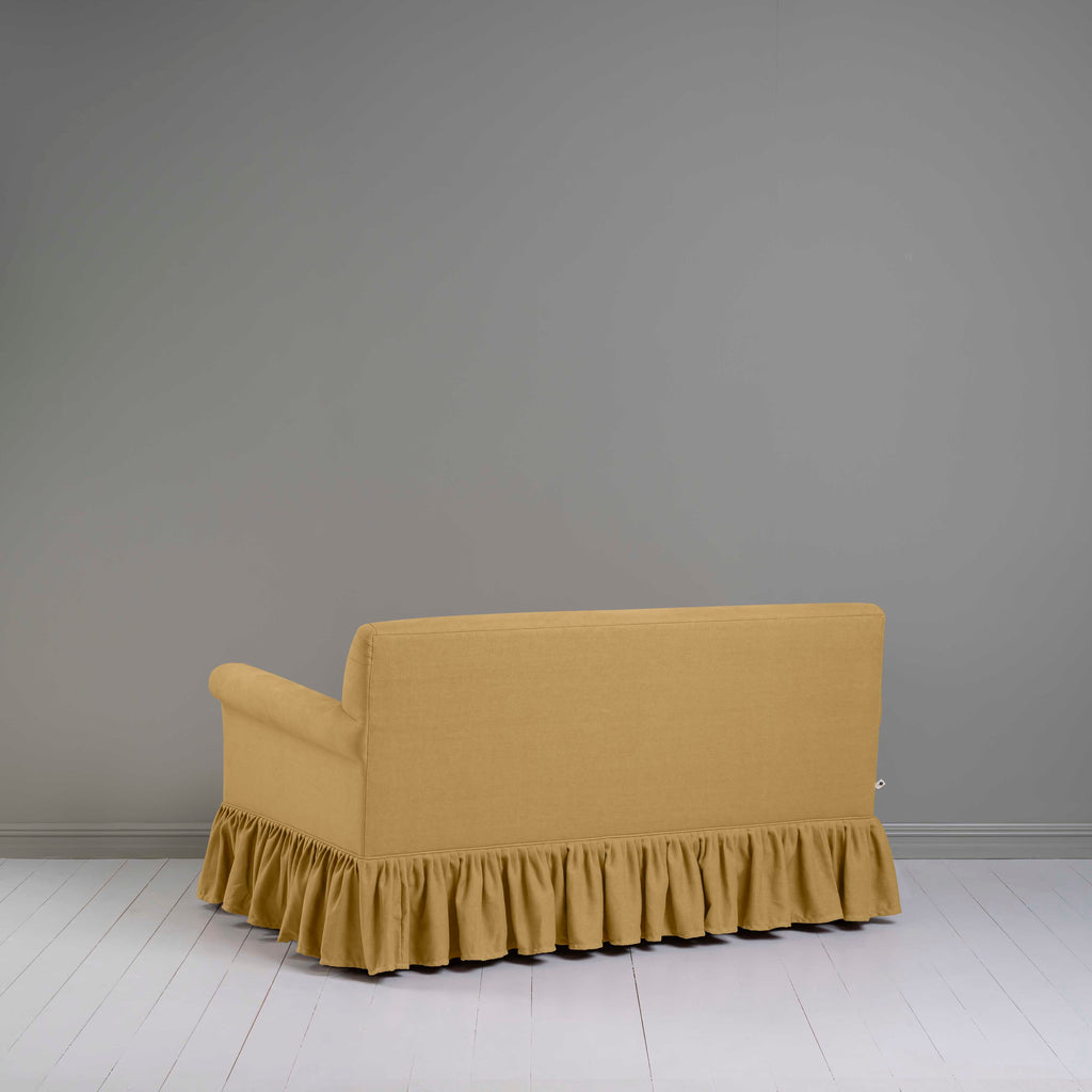 Curtain Call 2 Seater Sofa in Laidback Linen Ochre, Back View - Nicola Harding
