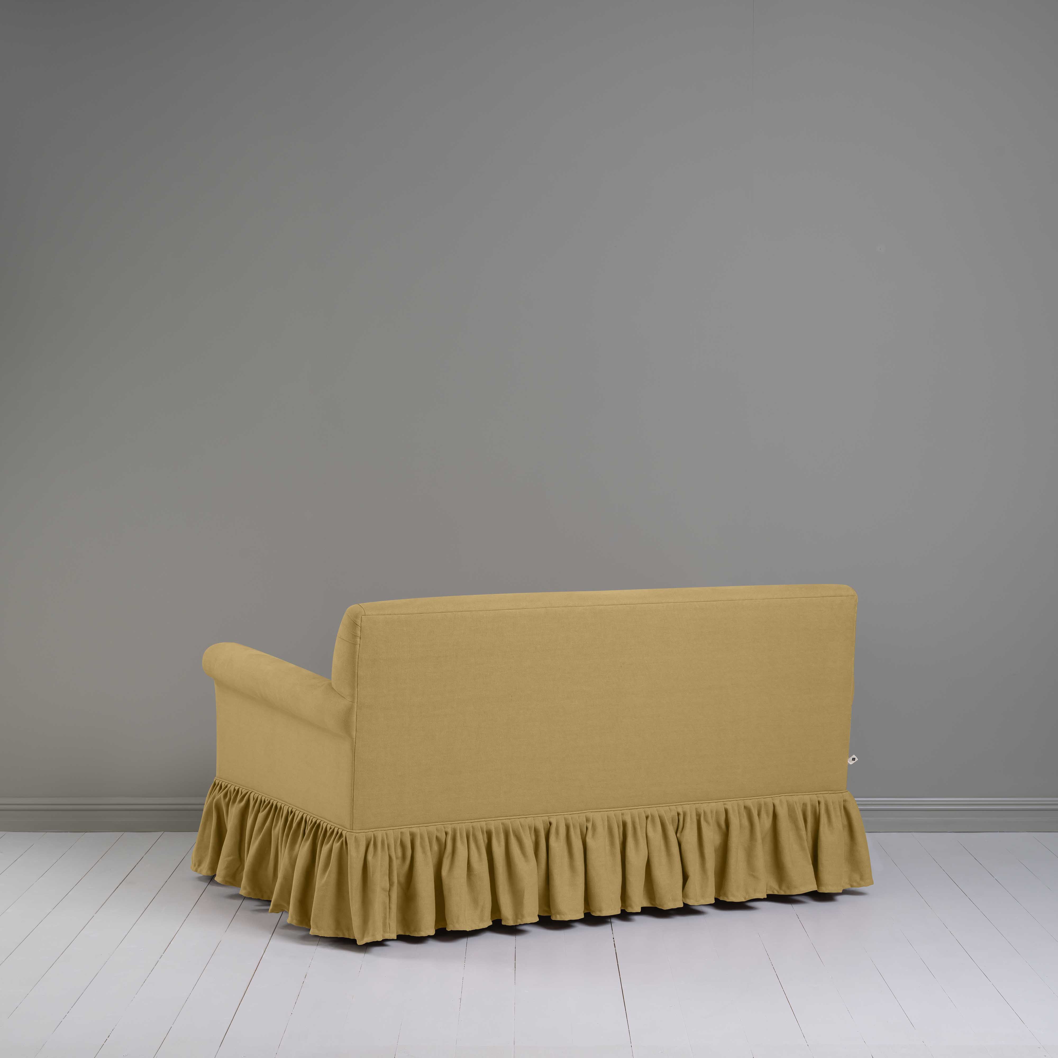 Curtain Call 2 Seater Sofa in Laidback Linen Ochre, Back View - Nicola Harding