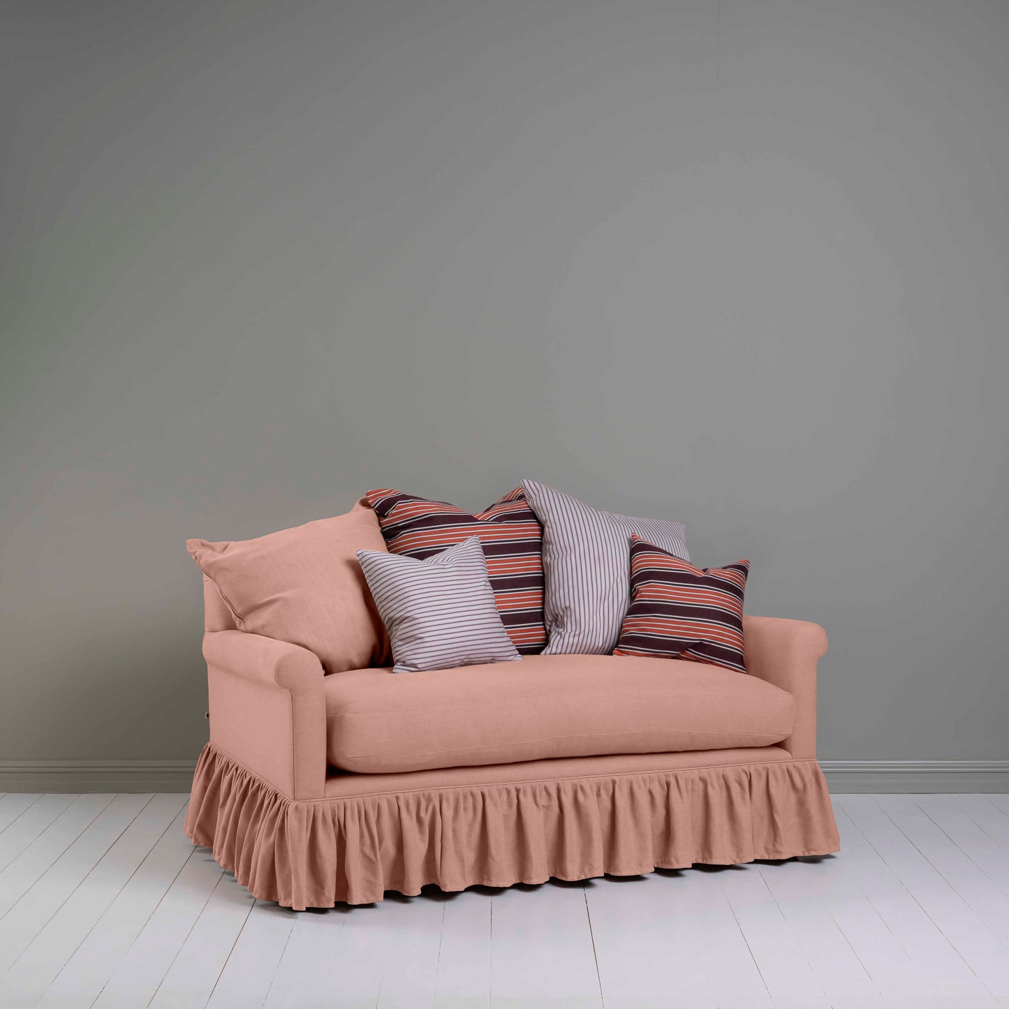 Curtain Call 2 Seater Sofa in Laidback Linen Roseberry - Nicola Harding