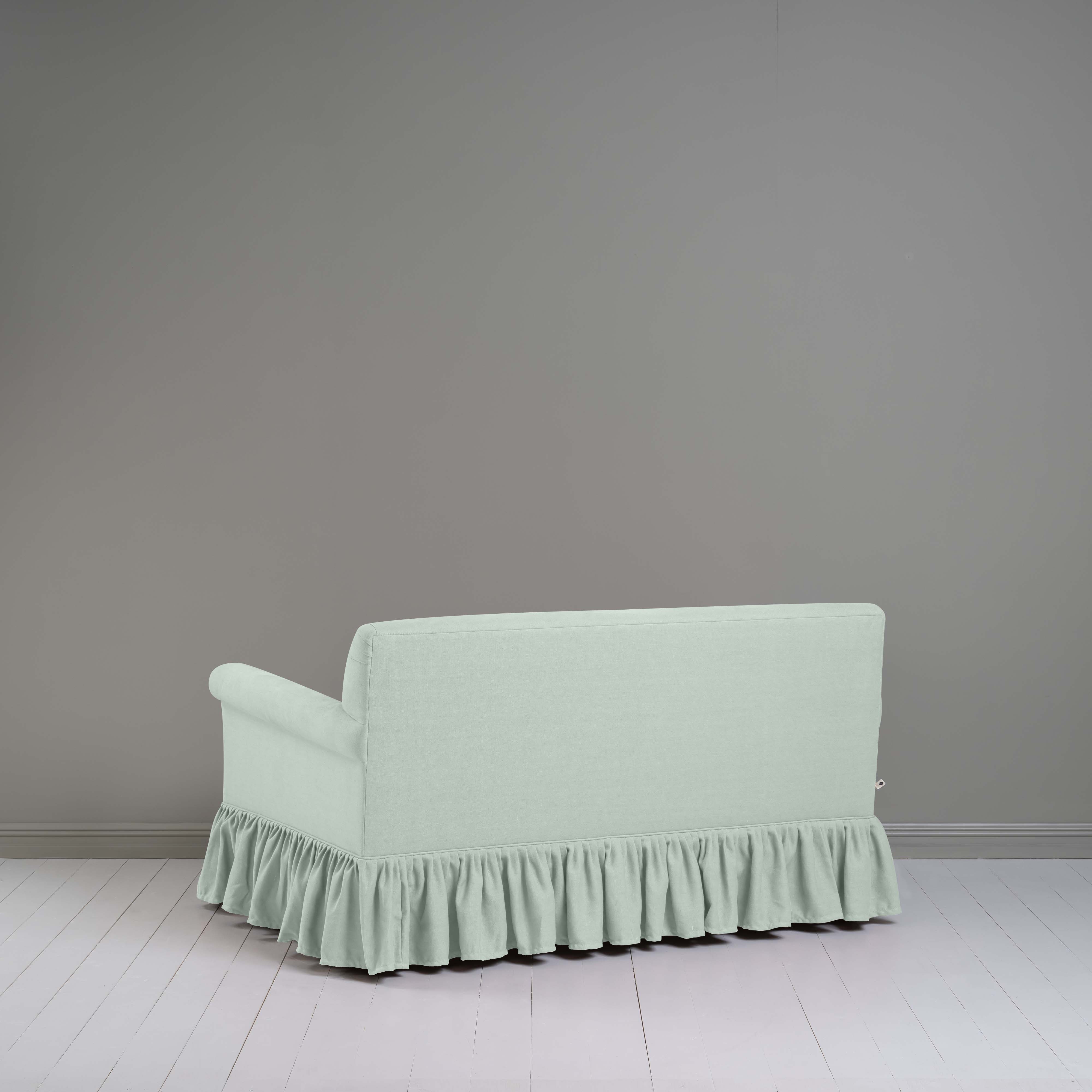 Curtain Call 2 Seater Sofa in Laidback Linen Sky, Back View - Nicola Harding
