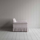 Curtain Call 2 Seater Sofa in Ticking Cotton, Berry, Side View - Nicola Harding