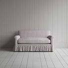 Curtain Call 2 Seater Sofa in Ticking Cotton, Berry, Front View - Nicola Harding