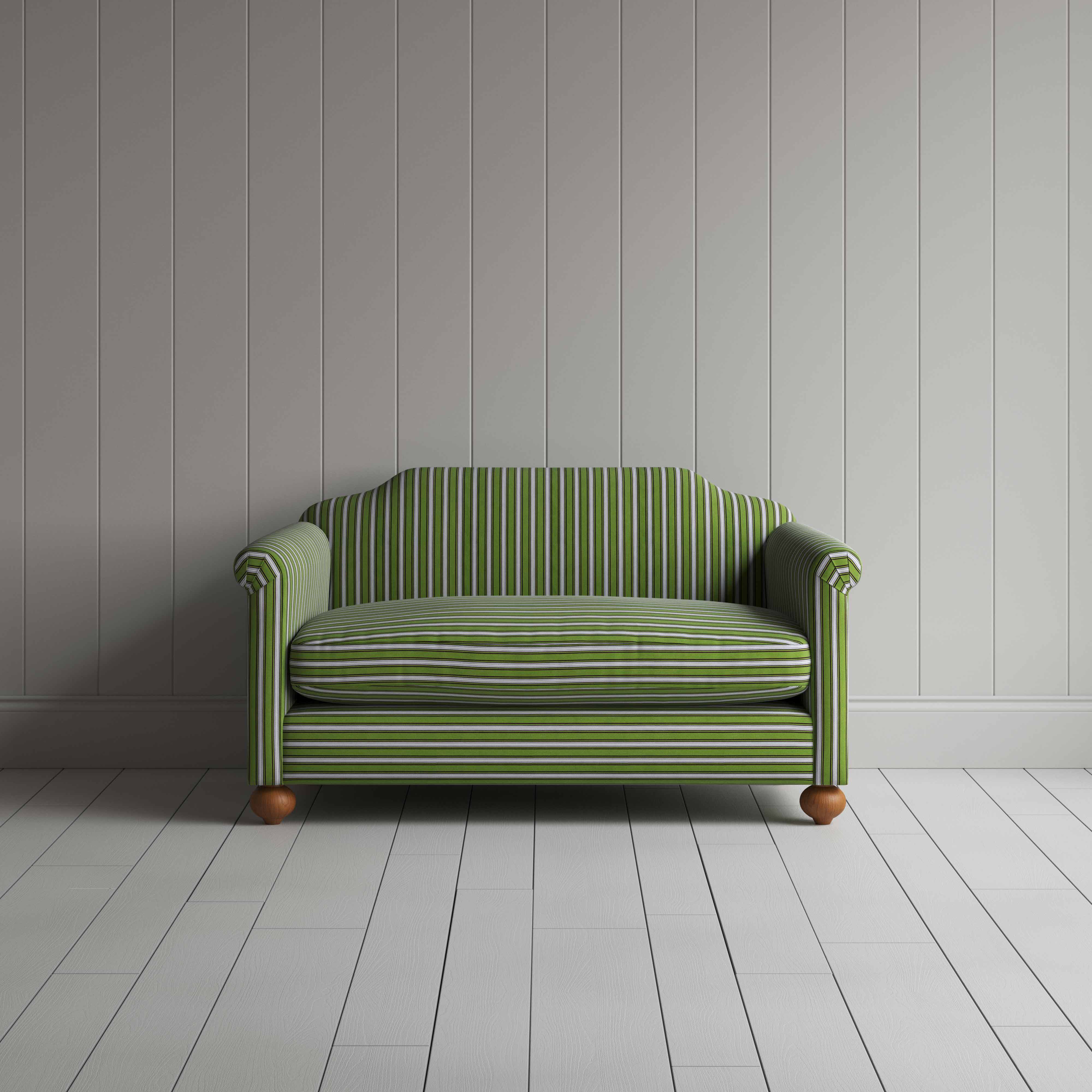  Dolittle 2 Seater Sofa in Colonnade Cotton, Green and Wine 