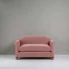 Dolittle 2-Seater Sofa in Intelligent Velvet Rose, Front View - Nicola Harding