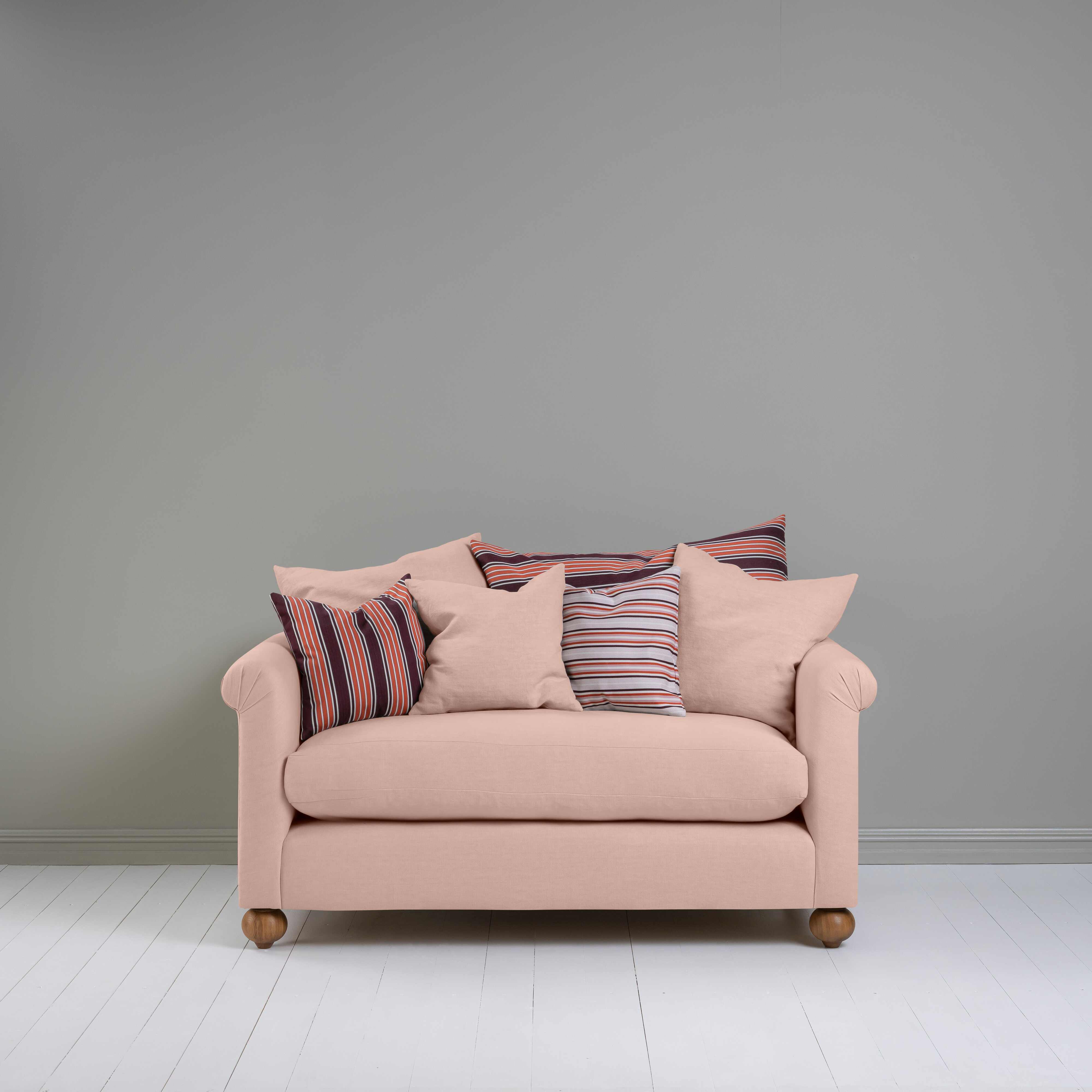  Dolittle 2 Seater Sofa in Laidback Linen Dusky Pink 