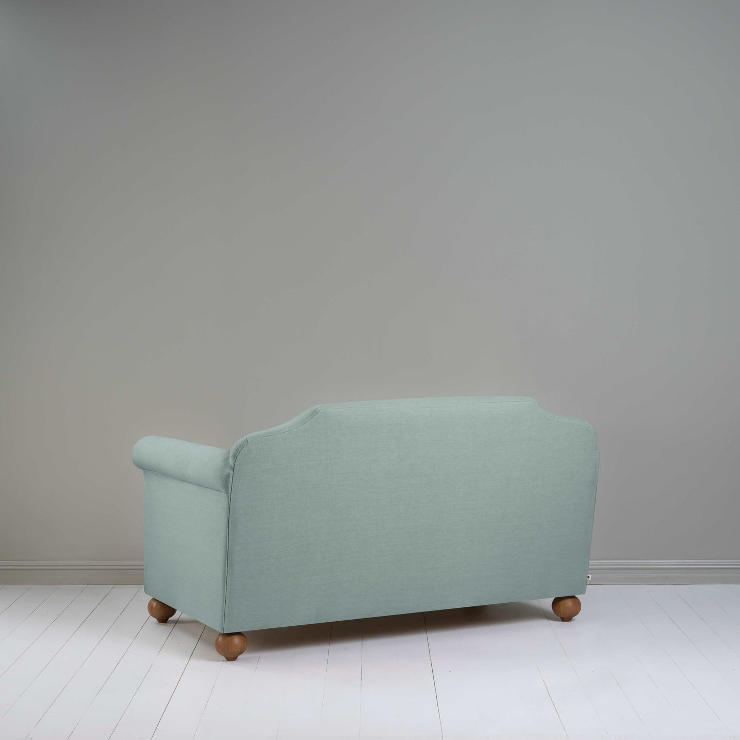 Dolittle 2 Seater Sofa in Laidback Linen Mineral, Back View - By NiX