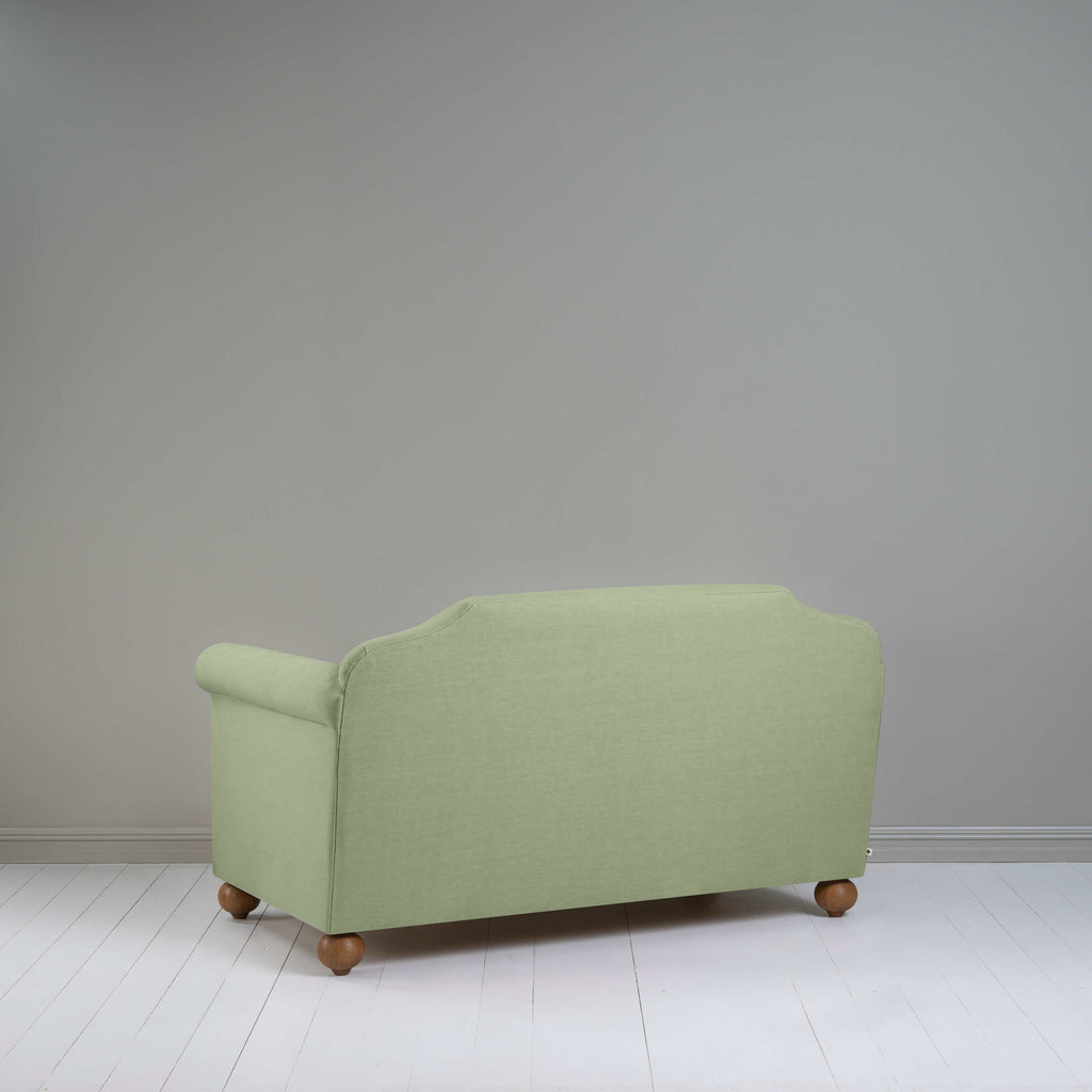 Dolittle 2 Seater Sofa in Laidback Linen Moss, Back View - Nicola Harding