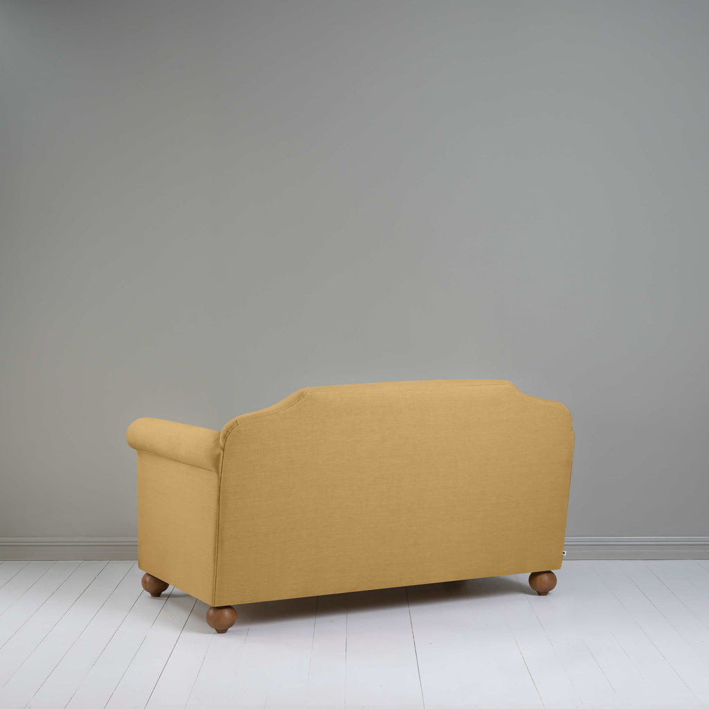 Dolittle 2 Seater Sofa in Laidback Linen Ochre, Back View - Nicola Harding