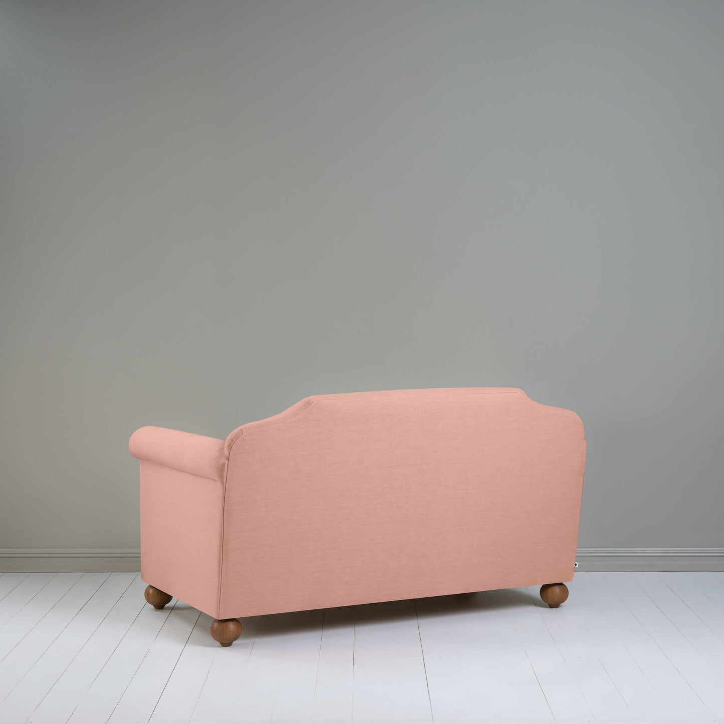 Dolittle 2 Seater Sofa in Laidback Linen Roseberry, Back View - Nicola Harding