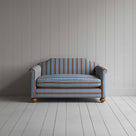 Dolittle 2 Seater Sofa in Regatta Cotton, Blue, Front View - Nicola Harding