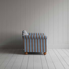 Dolittle 2 Seater Sofa in Regatta Cotton, Blue, Side View - Nicola Harding