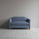 Dolittle 2 Seater Sofa in Well Plaid Cotton, Blue Brown, Front View - Nicola Harding