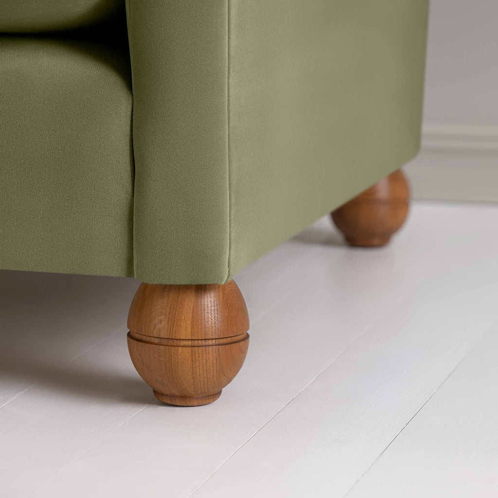 Idler 2 Seater Sofa in Intelligent Velvet Green Tea - Nicola Harding