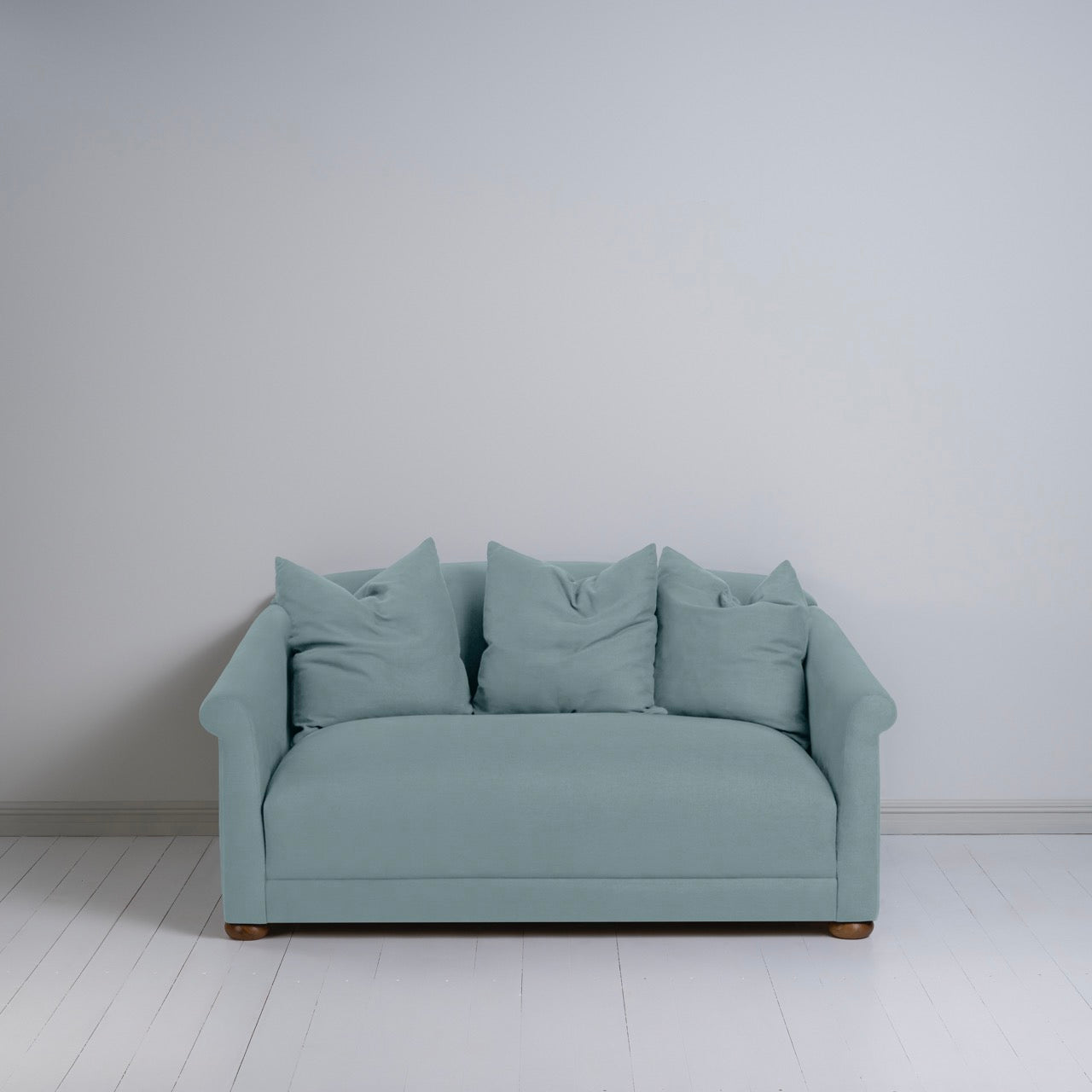 More the Merrier 2 Seater Sofa in Laidback Linen Cerulean