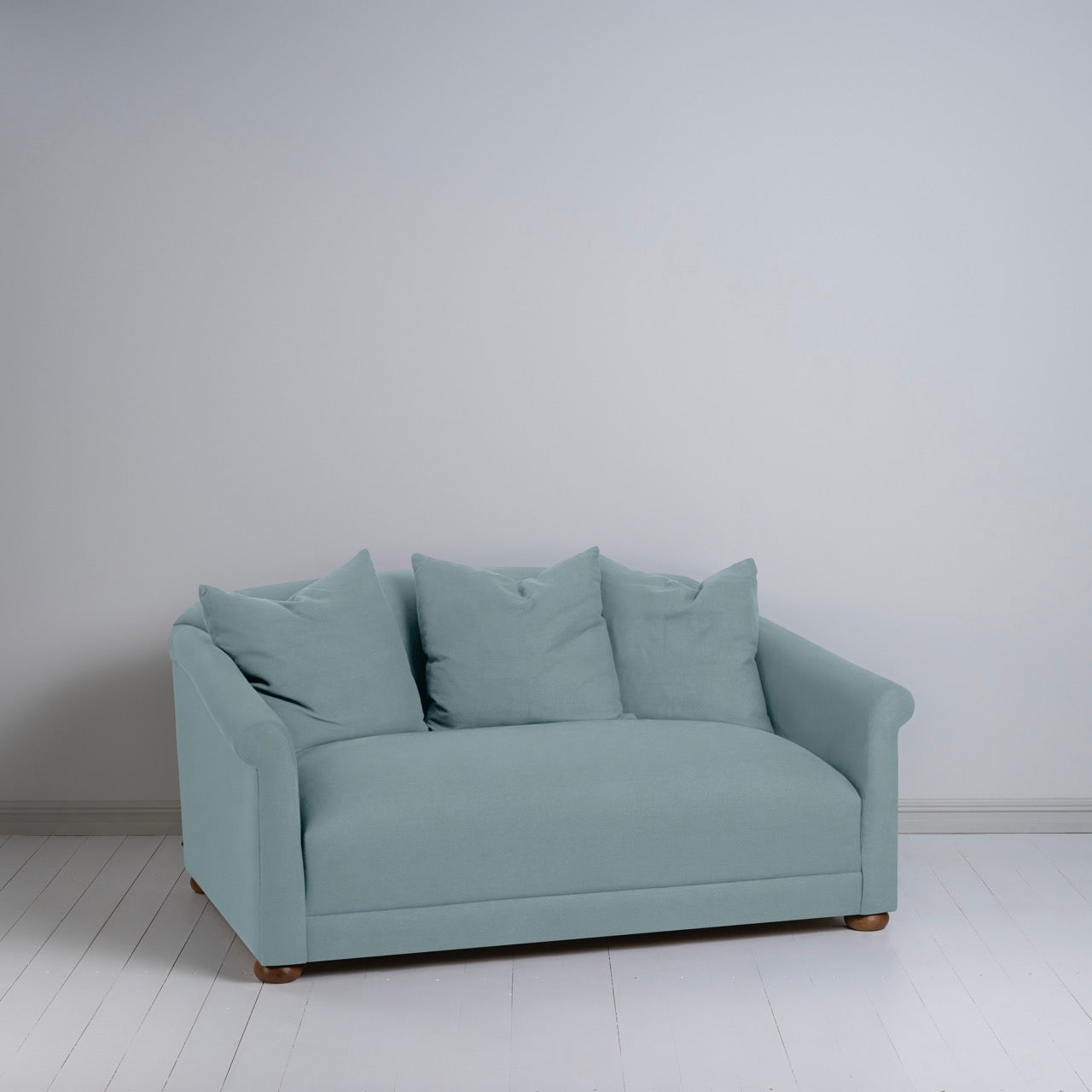  More the Merrier 2 Seater Sofa in Laidback Linen Cerulean 
