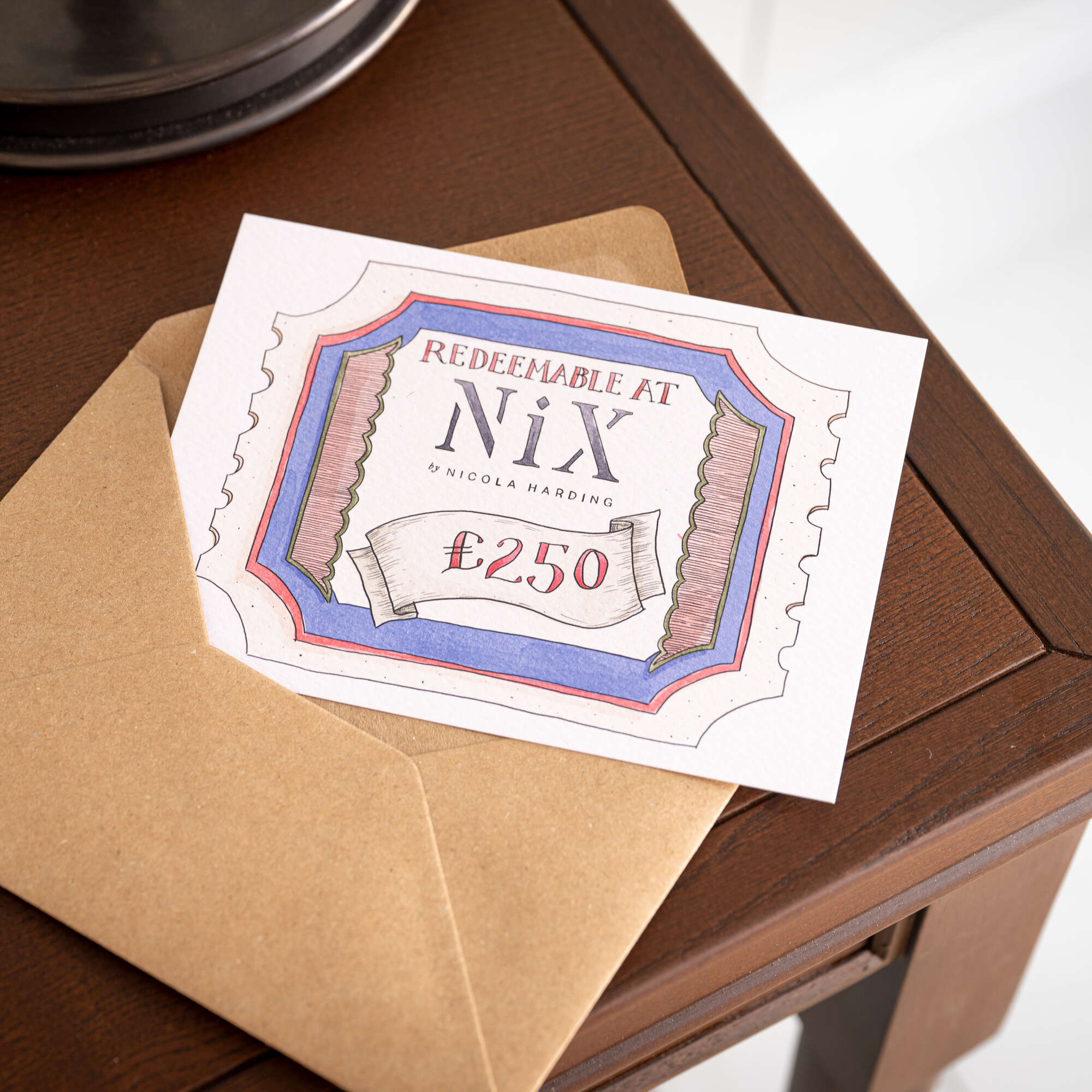 NiX Physical Gift Voucher of £250 with Envelop