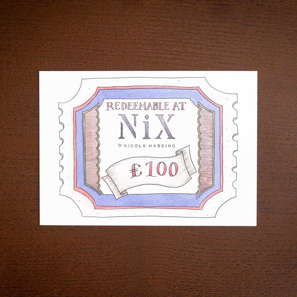 NiX Physical Gift Voucher of £100