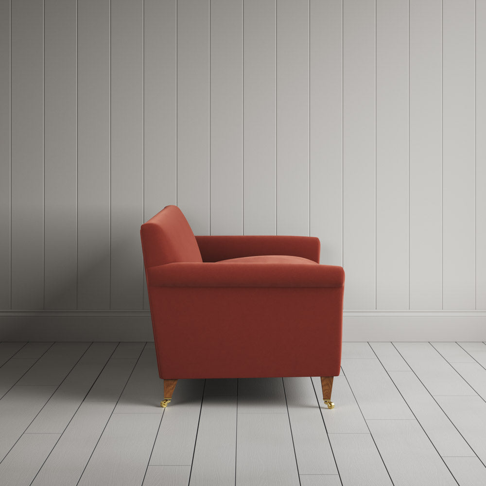 Side profile of Idler 3 Seater Sofa in Intelligent Velvet Sienna