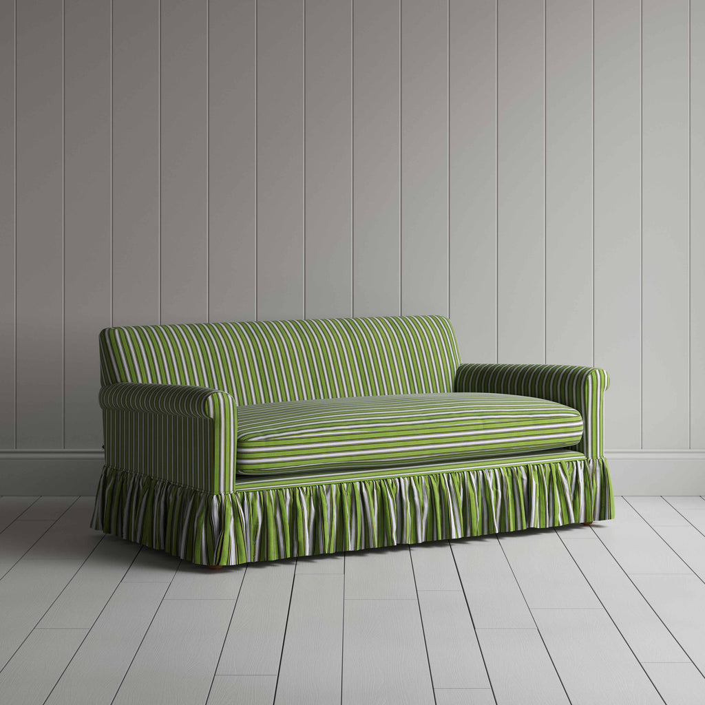  Curtain Call 3 Seater Sofa in Colonnade Cotton, Green and Wine 