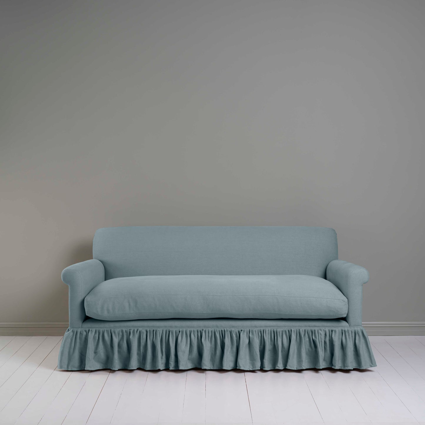 Curtain Call 3 Seater Sofa in Laidback Linen Cerulean
