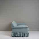 Curtain Call 3 Seater Sofa in Laidback Linen Cerulean, Side View - Nicola Harding