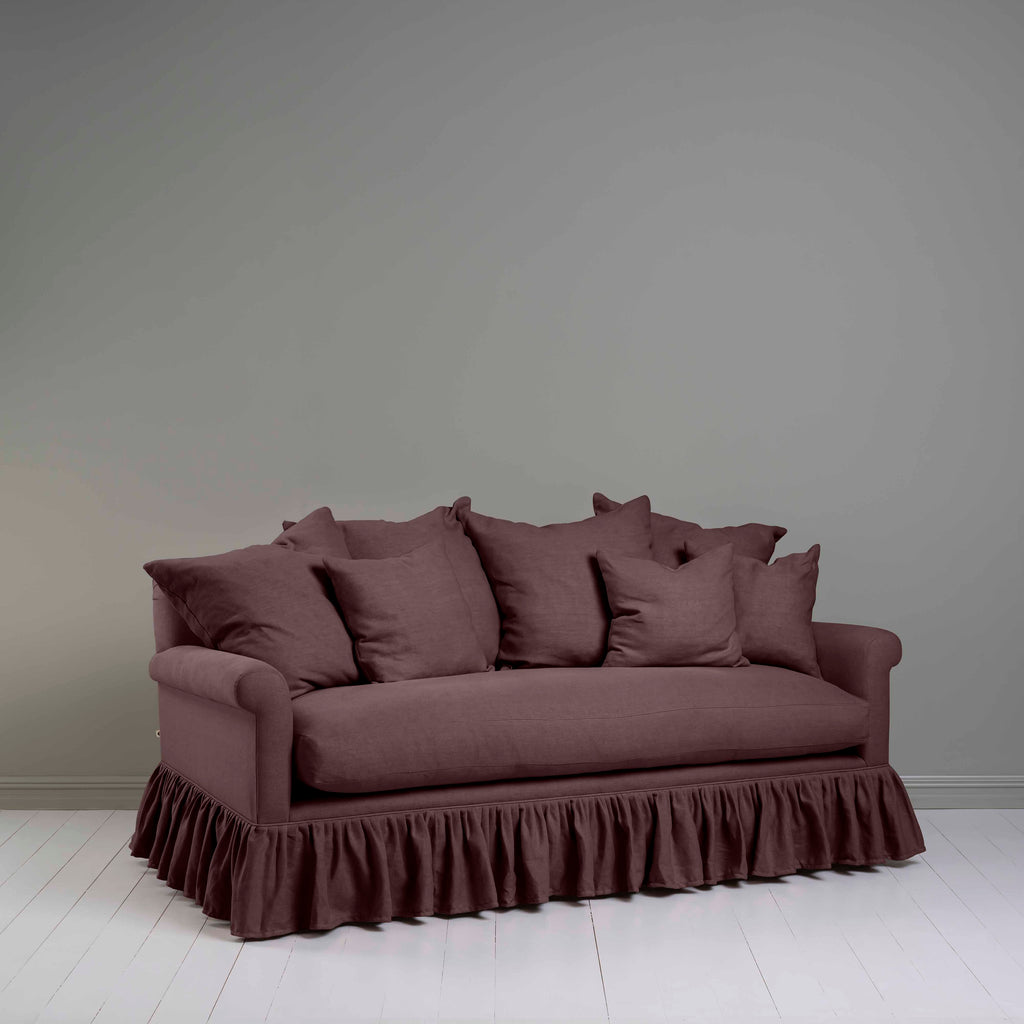  Curtain Call 3 Seater Sofa in Laidback Linen Damson 