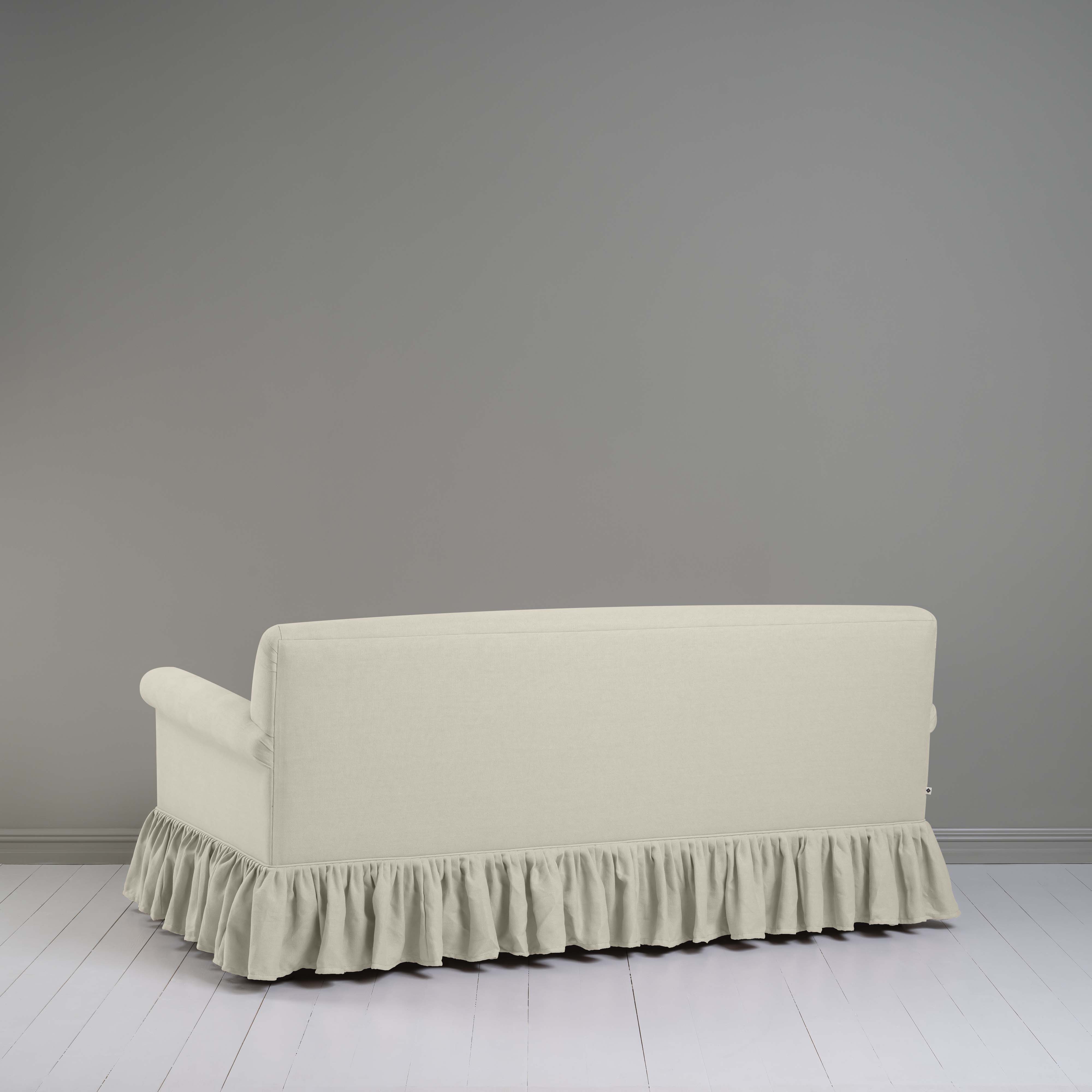 Curtain Call 3 Seater Sofa in Laidback Linen Dove, Back View - Nicola Harding