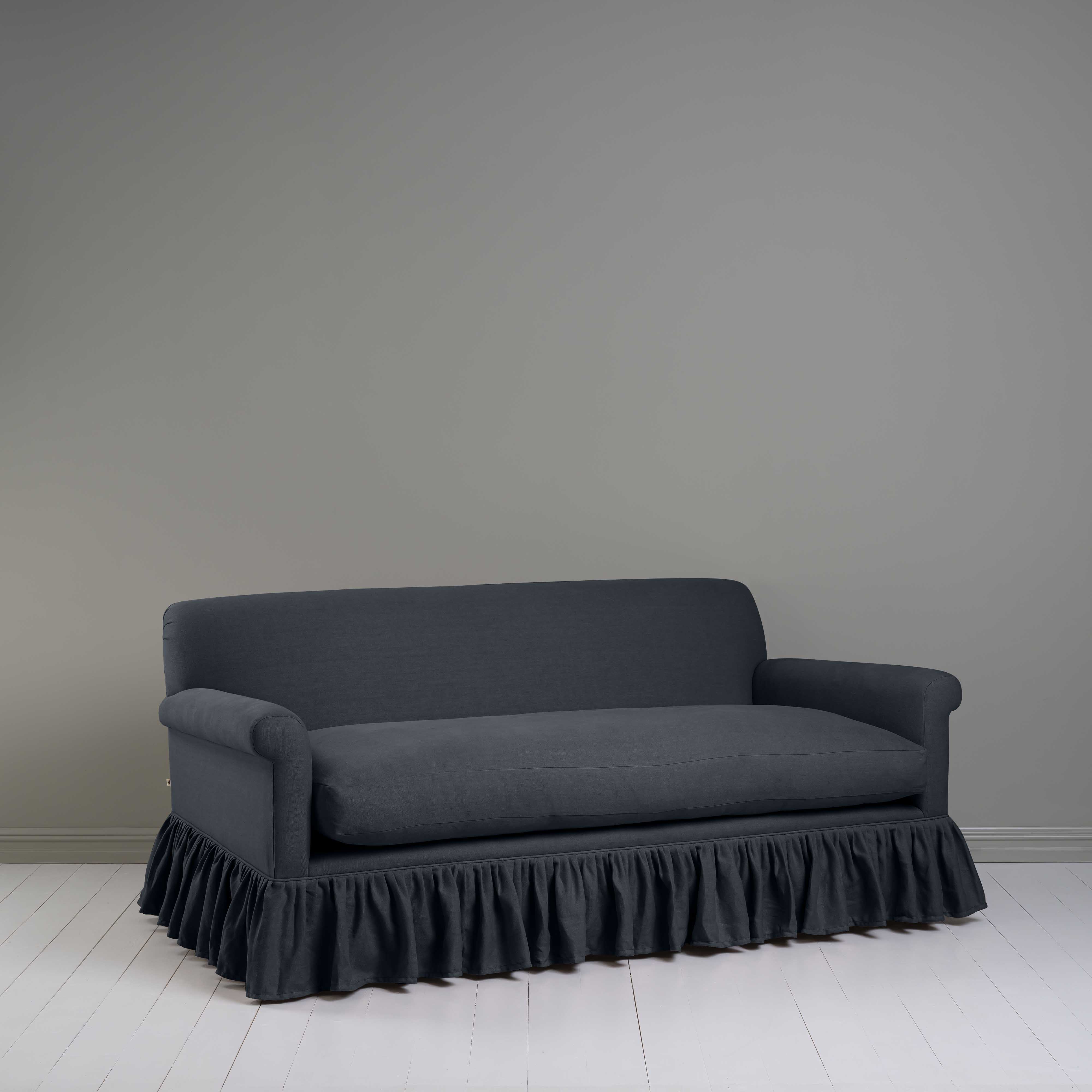 Curtain Call 3 Seater Sofa in Laidback Linen Midnight - Nicola Harding