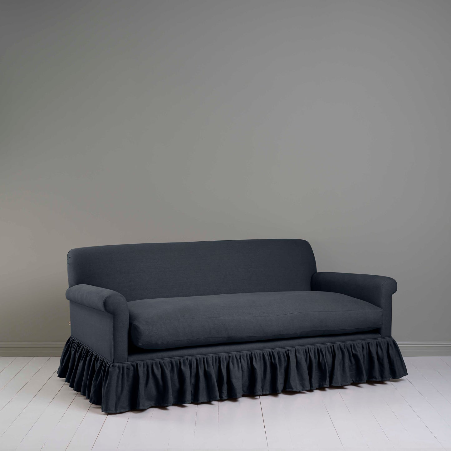 Curtain Call 3 Seater Sofa in Laidback Linen Midnight - Nicola Harding