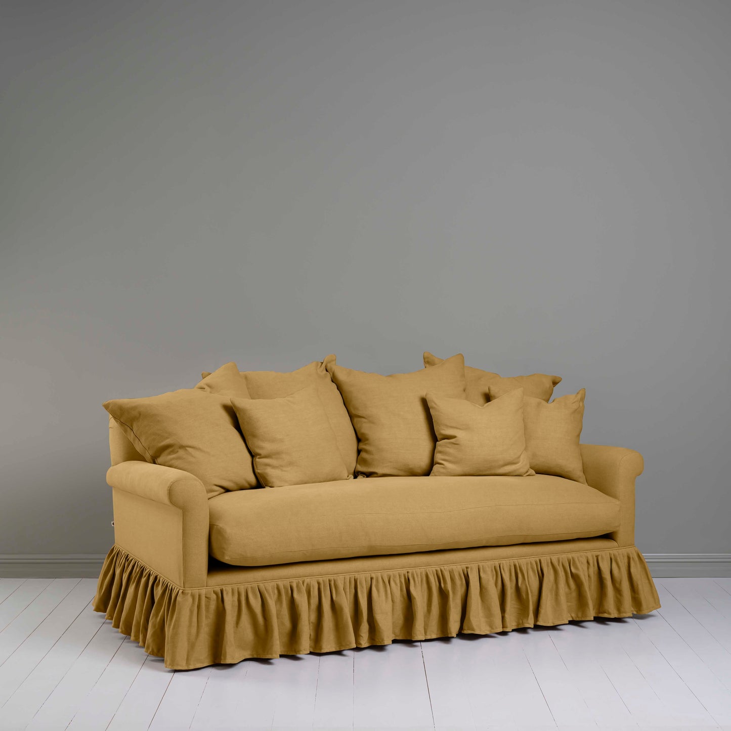Curtain Call 3 Seater Sofa in Laidback Linen Ochre