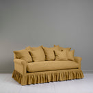 Curtain Call 3 Seater Sofa in Laidback Linen Ochre, With Six NiX Special Square Cushions - Nicola Harding