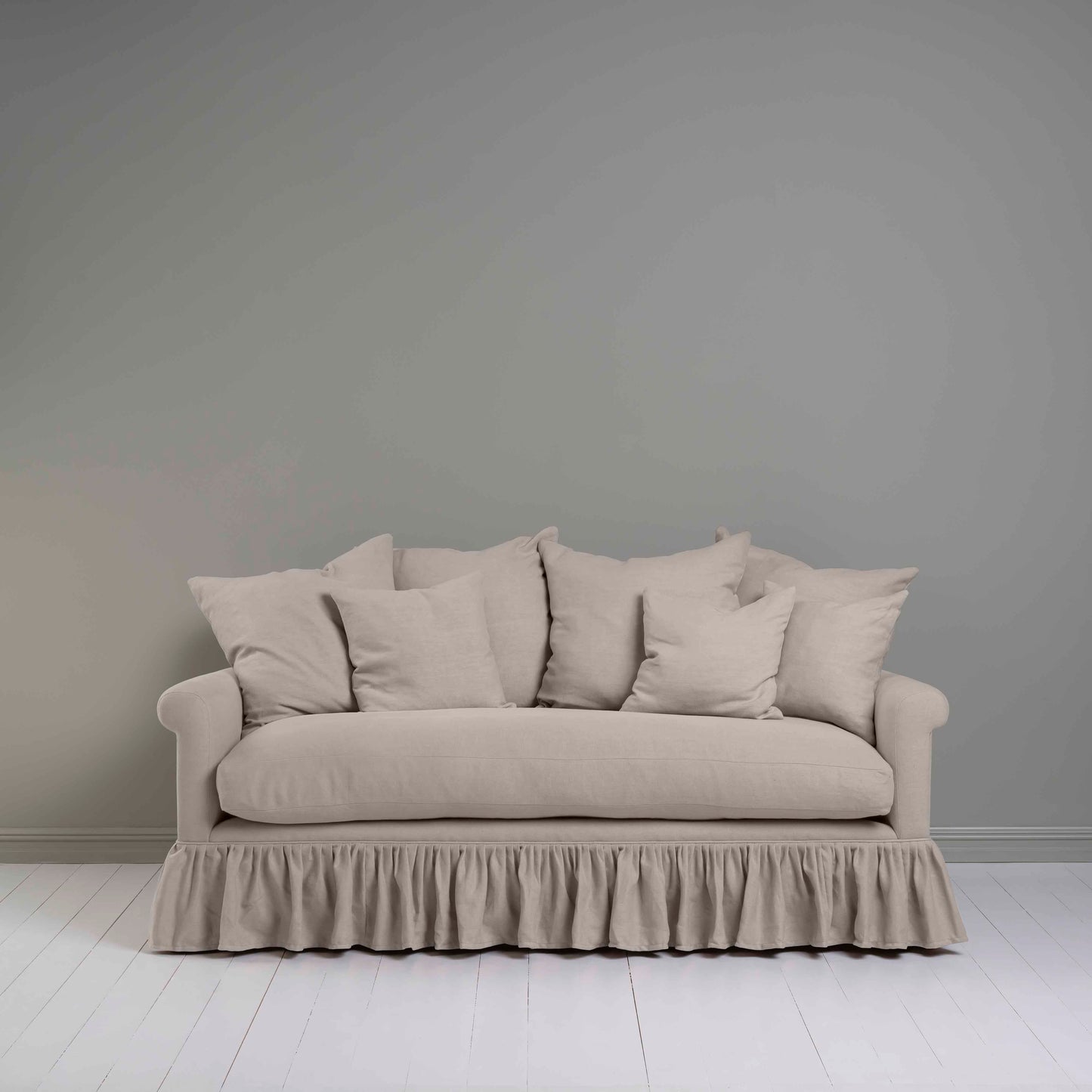 Curtain Call 3 Seater Sofa in Laidback Linen Pearl Grey