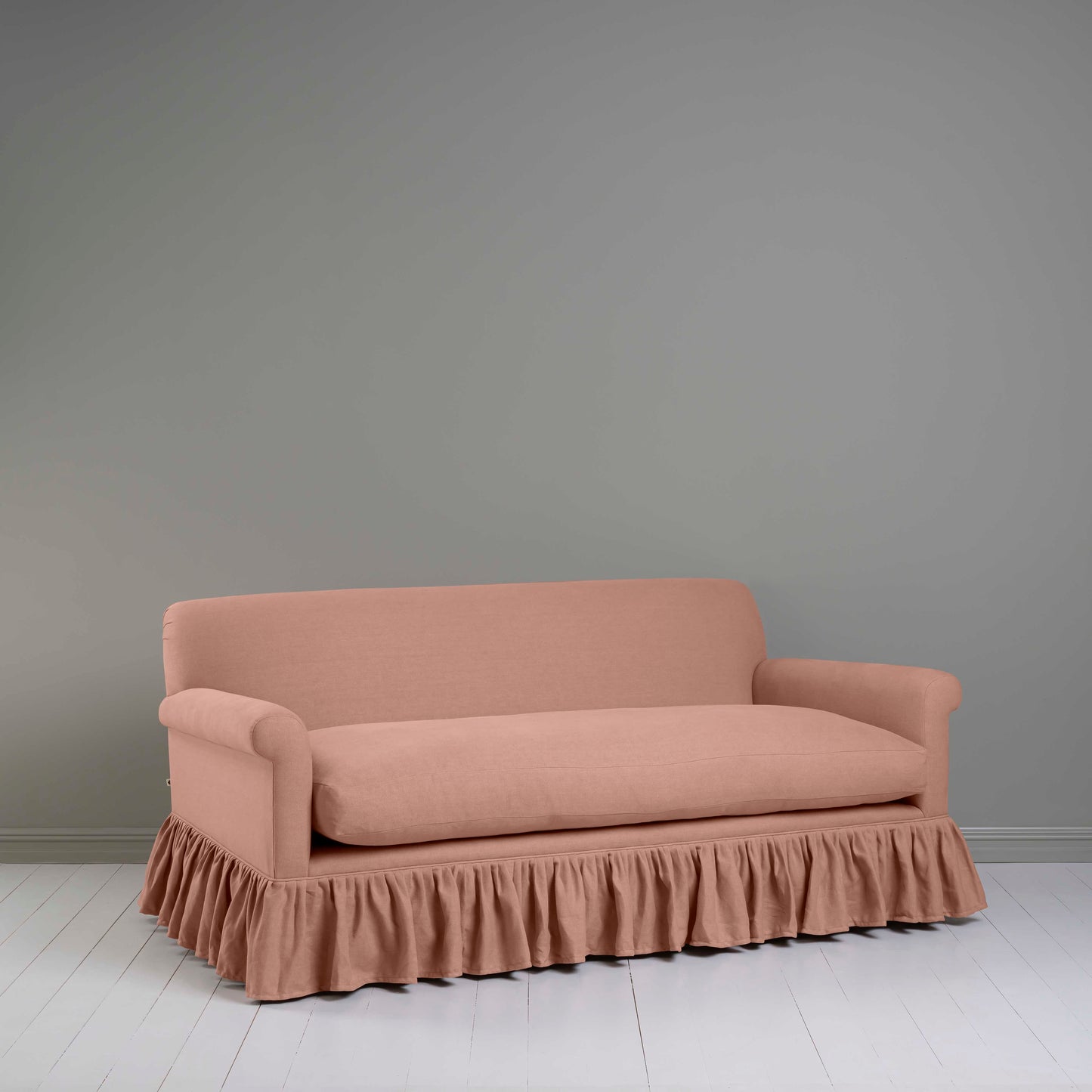 Curtain Call 3 Seater Sofa in Laidback Linen Roseberry - Nicola Harding