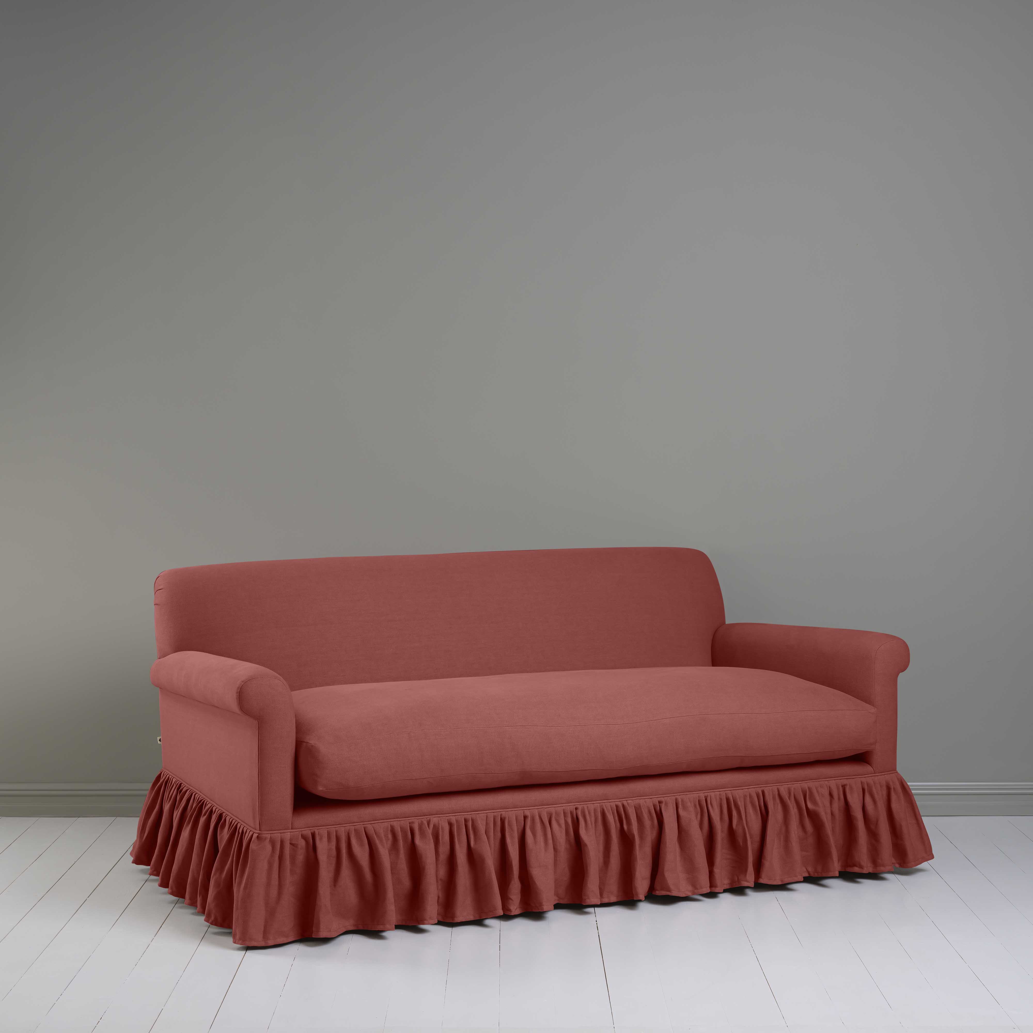  Curtain Call 3 Seater Sofa in Laidback Linen Rouge 