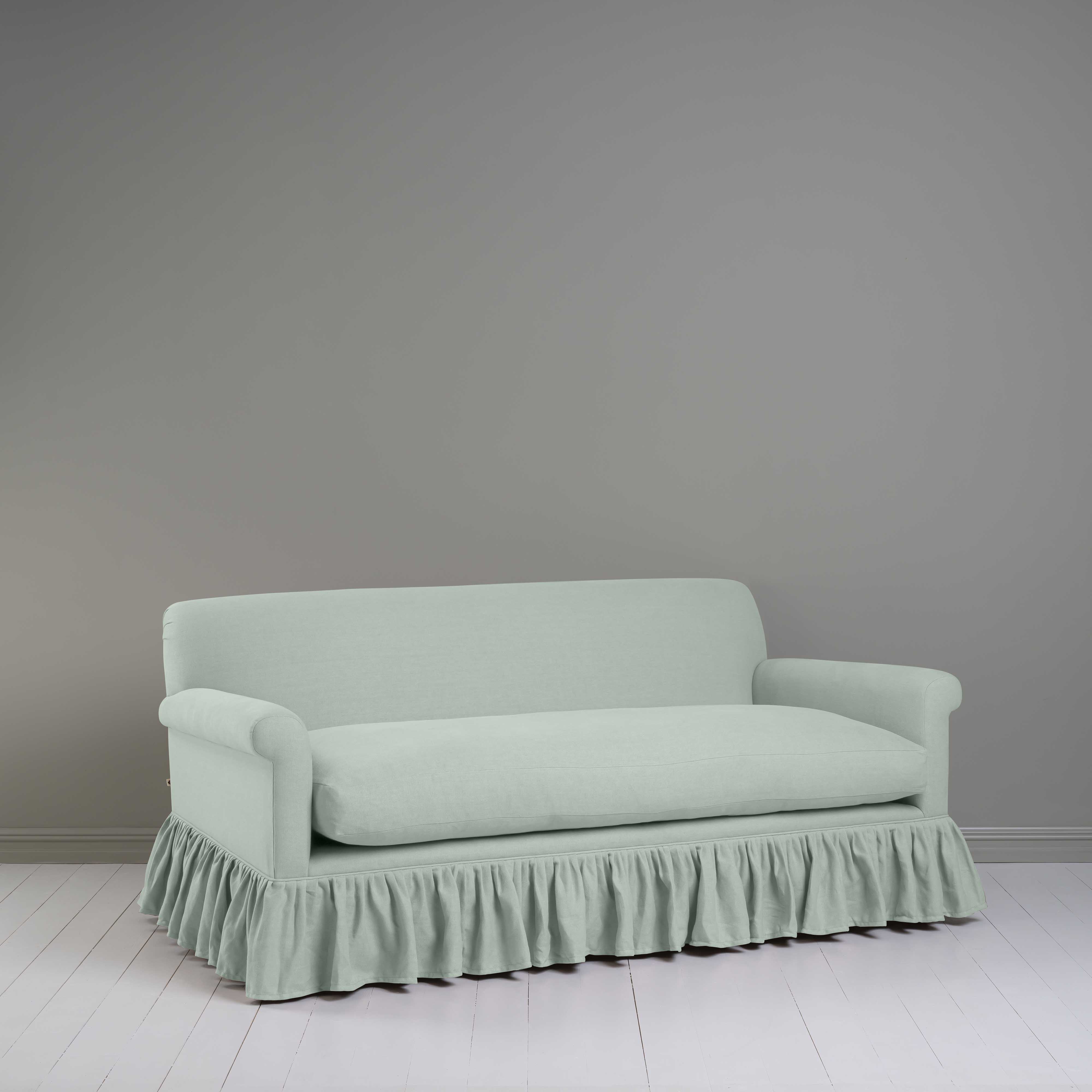 Curtain Call 3 Seater Sofa in Laidback Linen Sky - By NiX