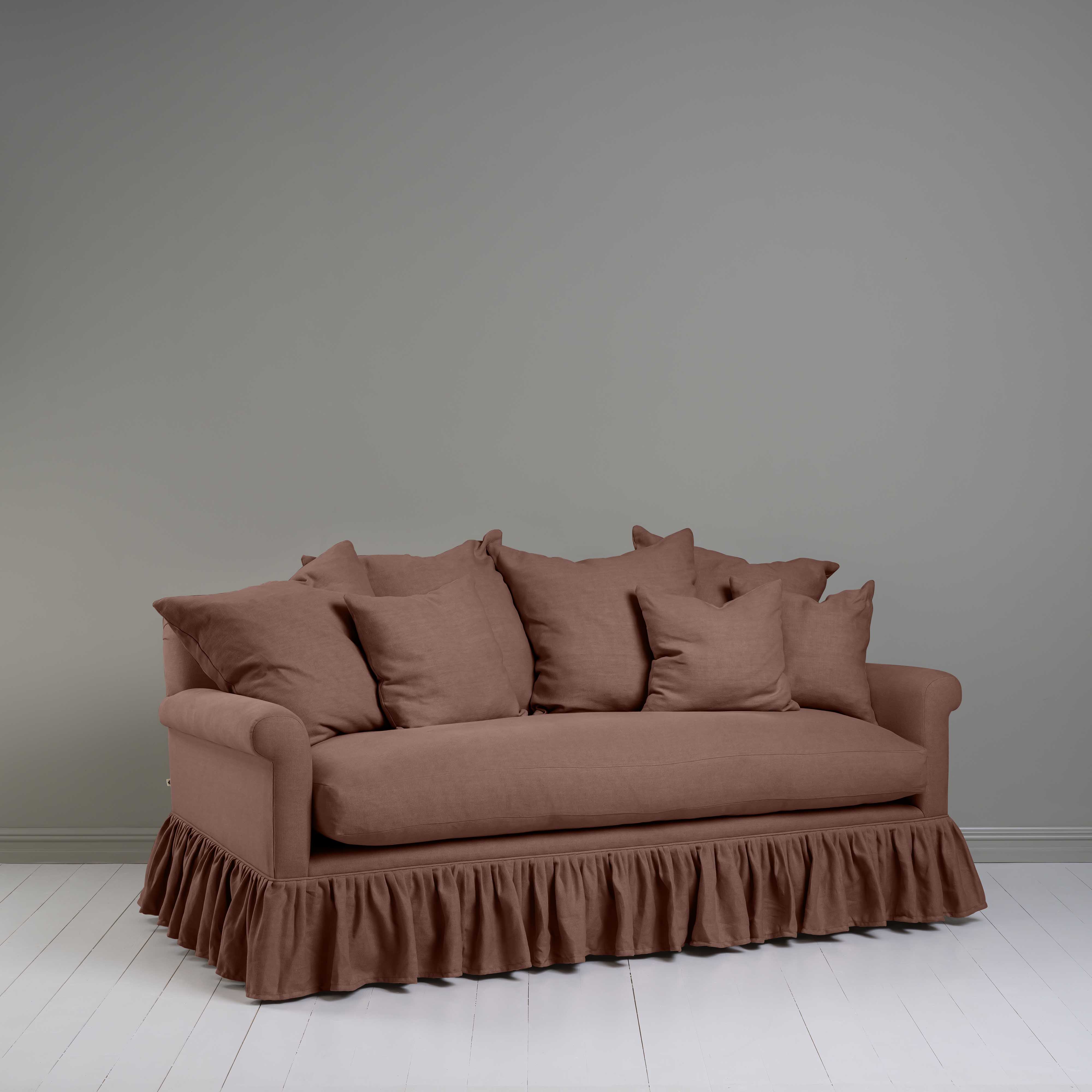  Curtain Call 3 Seater Sofa in Laidback Linen Sweet Briar 