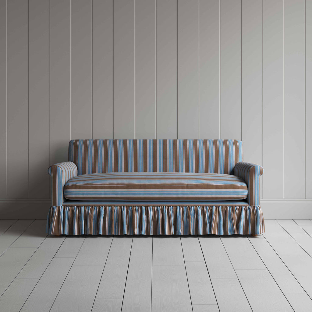  Curtain Call 3 Seater Sofa in Regatta Cotton, Blue 
