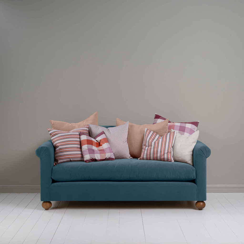 Dolittle 3 Seater Sofa in Intelligent Velvet Aegean, With Multiple NiX Cushions - Nicola Harding