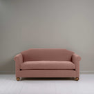 Dolittle 3 Seater Sofa in Intelligent Velvet Dusky Pink, Front View - Nicola Harding