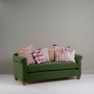 Dolittle 3 Seater Sofa in Intelligent Velvet Juniper, 8 NiX Square & Rectangle Cushions - Nicola Harding