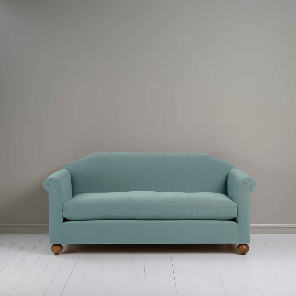 Dolittle 3 Seater Sofa in Intelligent Velvet Mineral, Front View - Nicola Harding