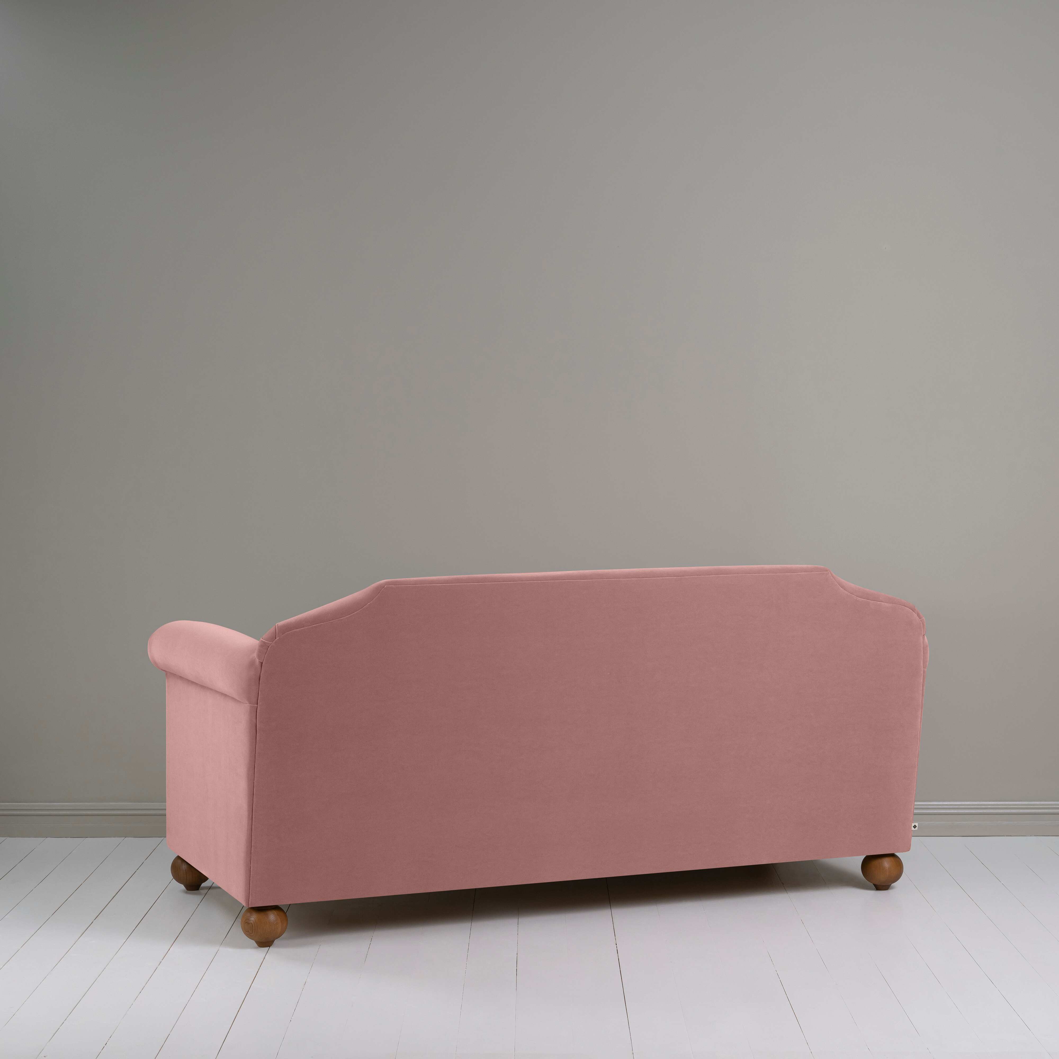 Dolittle 3 Seater Sofa in Intelligent Velvet Rose, Back View - Nicola Harding