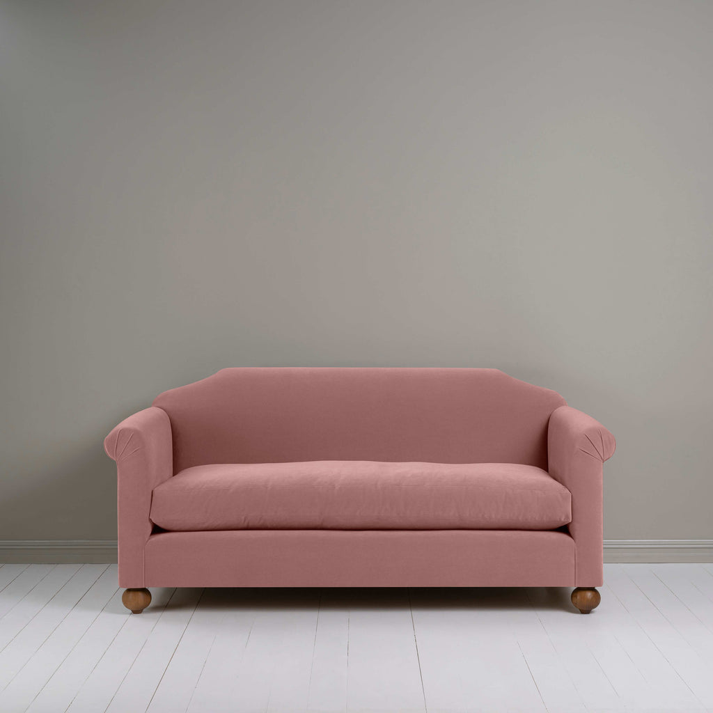 Dolittle 3 Seater Sofa in Intelligent Velvet Rose, Front View - Nicola Harding