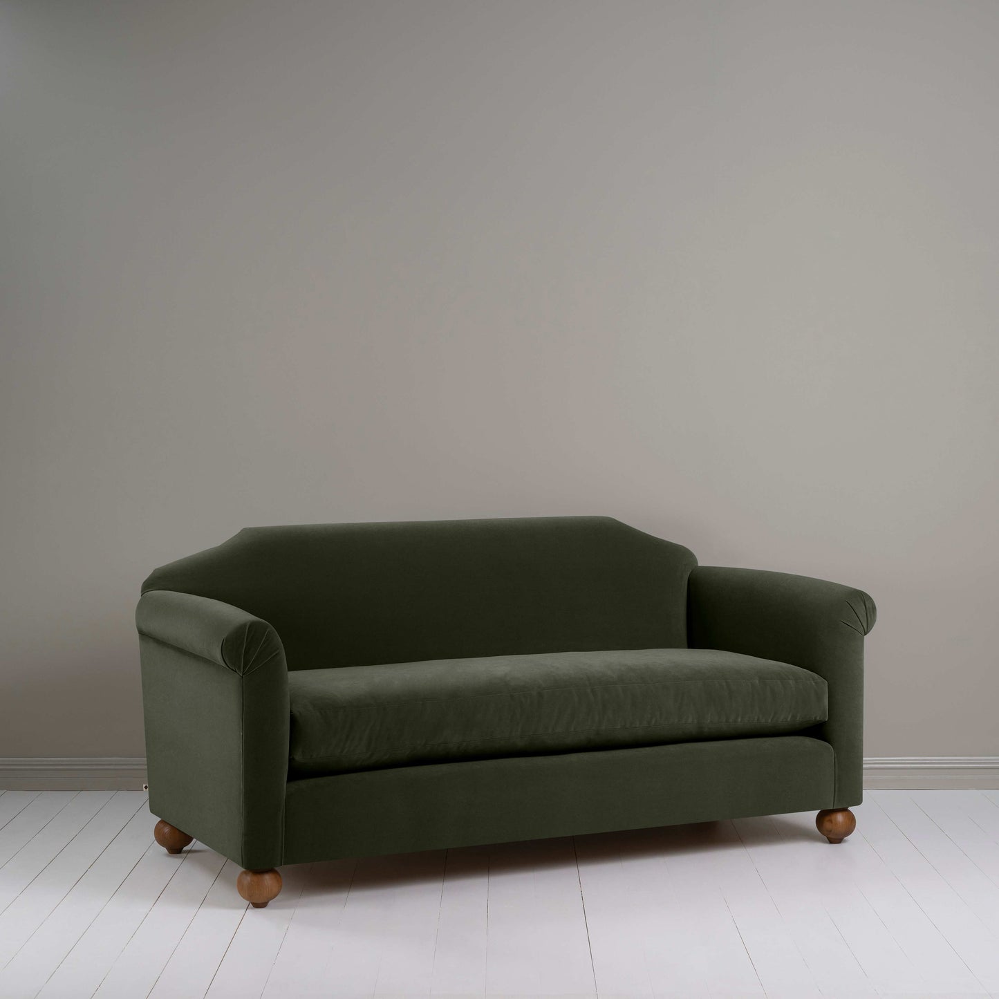 Dolittle 3-Seater Sofa in Intelligent Velvet Seaweed - Nicola Harding