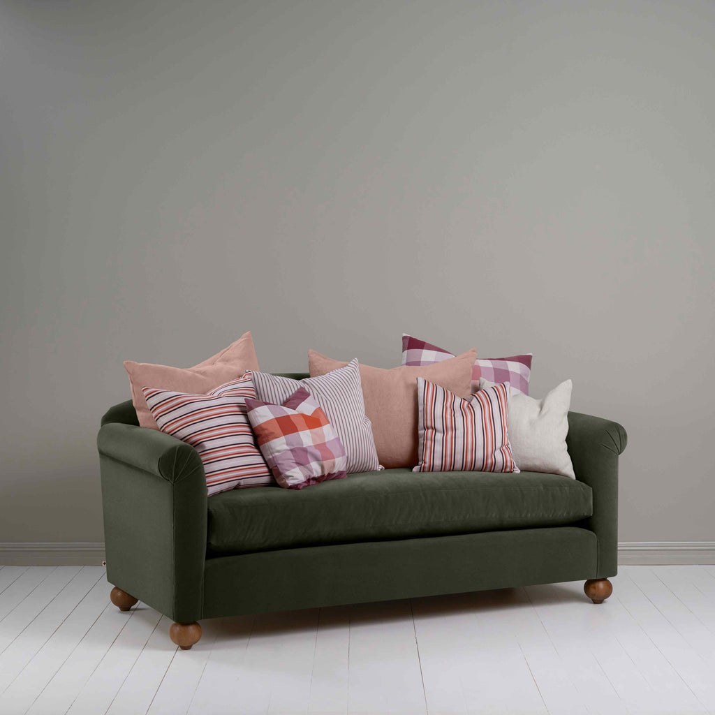 Dolittle 3-Seater Sofa in Intelligent Velvet Seaweed, With Aesthetic NiX Cushions - Nicola Harding